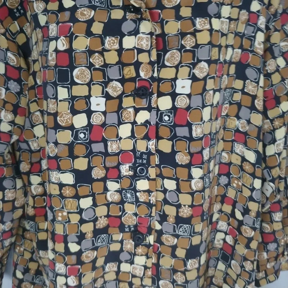 Handmade Retro Vintage Blouse, 3/4 Sleeve, L - Picture 4 of 4